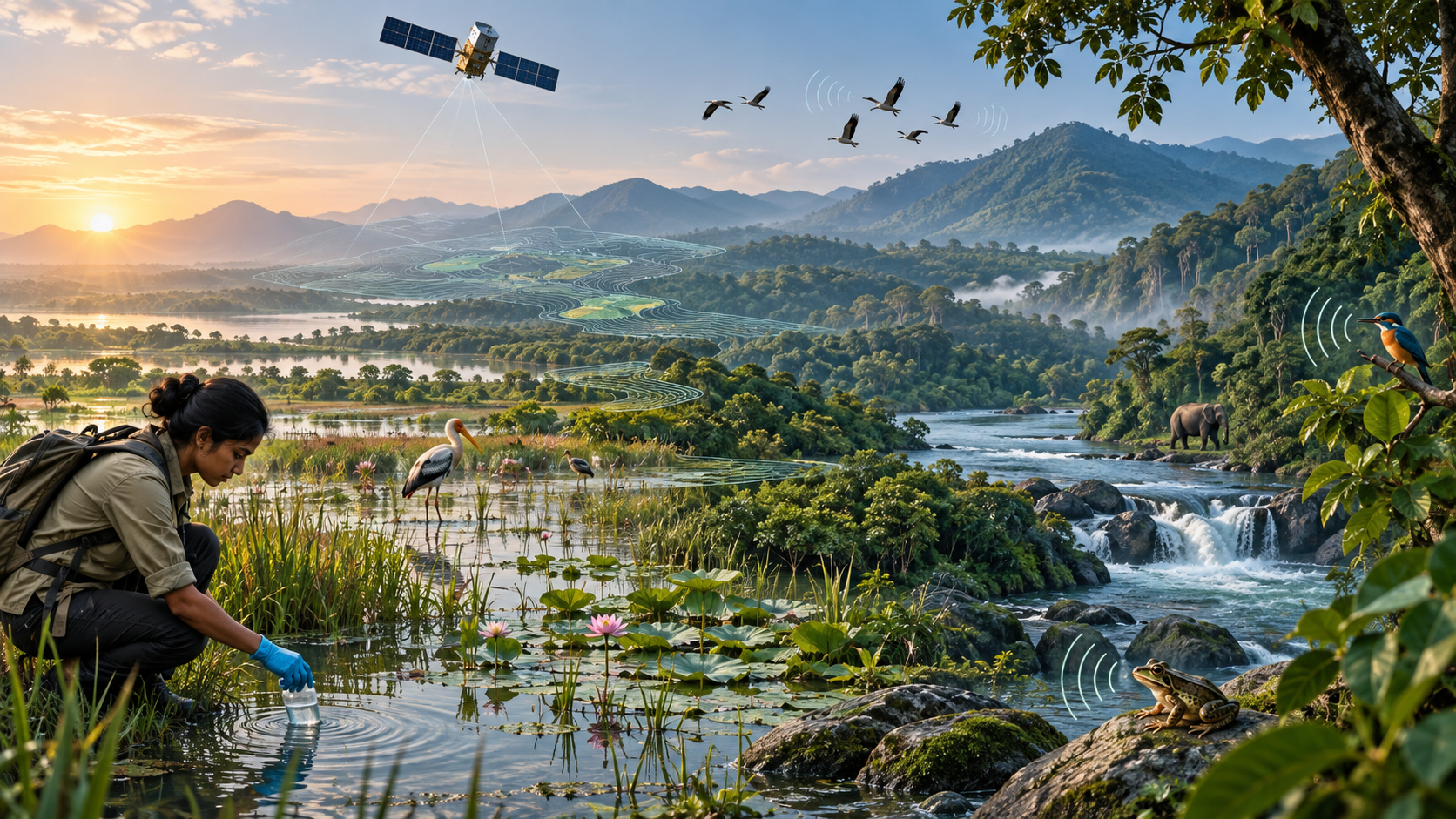 AI-Powered Biodiversity Intelligence: From Satellites to Environmental DNA